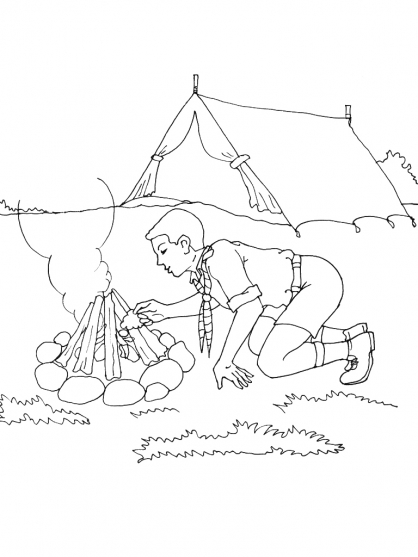 Coloring page: Campfire (Nature) #156811 - Free Printable Coloring Pages