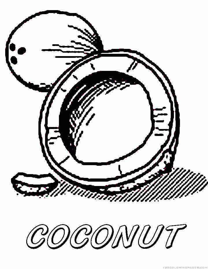 coloring pages of coconuts