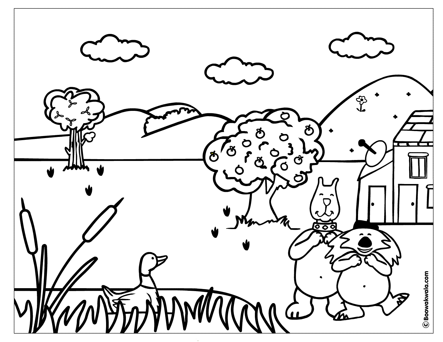 Coloring page: Countryside (Nature) #165456 - Free Printable Coloring Pages