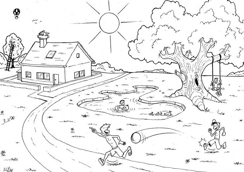 Coloring page: Countryside (Nature) #165462 - Free Printable Coloring Pages