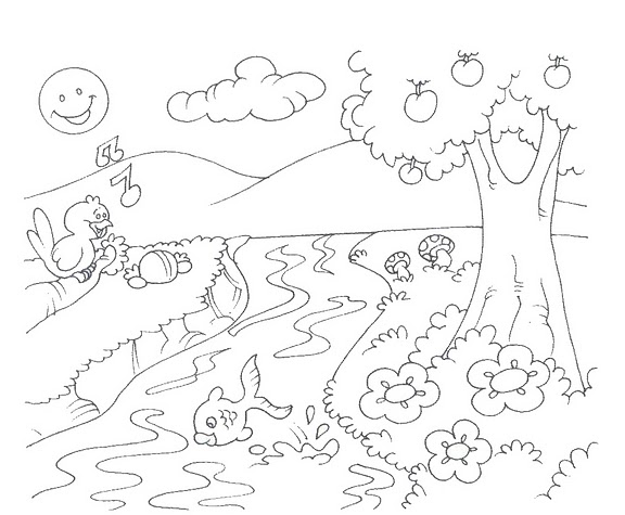 Coloring page: Countryside (Nature) #165541 - Free Printable Coloring Pages