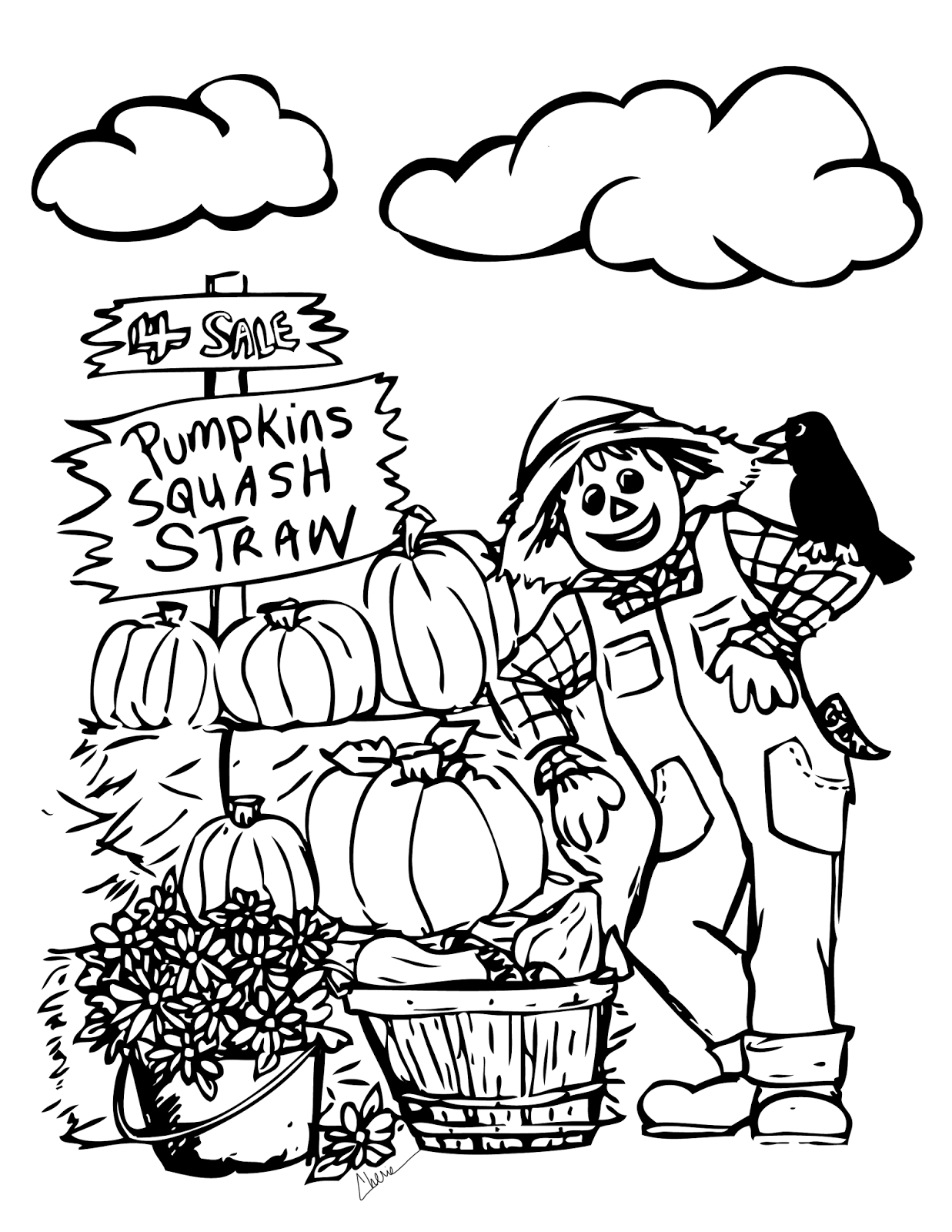 Coloring page: Fall season (Nature) #164070 - Free Printable Coloring Pages