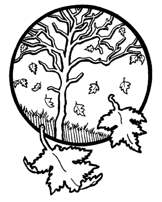 Coloring page: Fall season (Nature) #164094 - Free Printable Coloring Pages