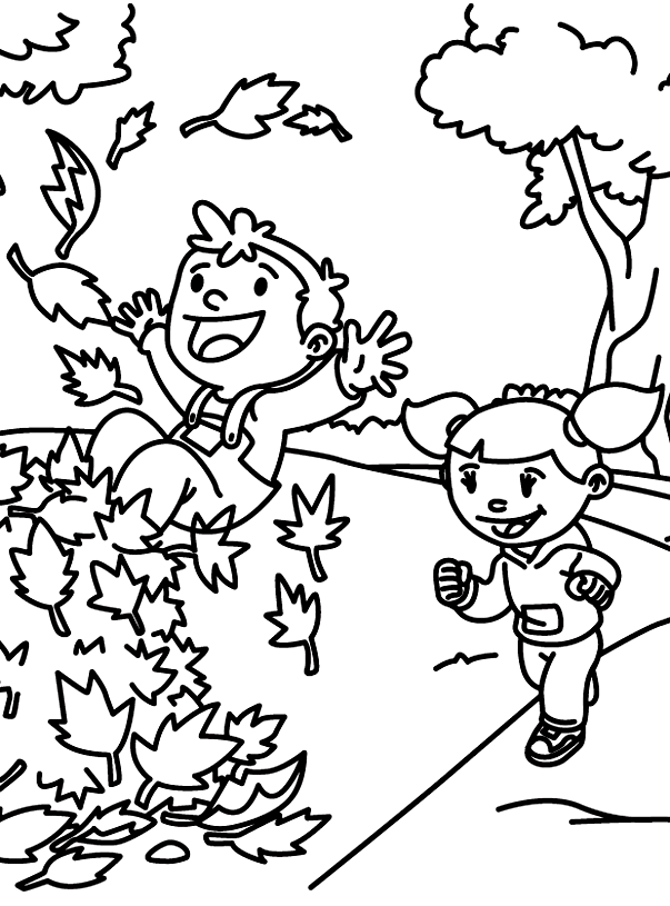 Coloring page: Fall season (Nature) #164129 - Free Printable Coloring Pages