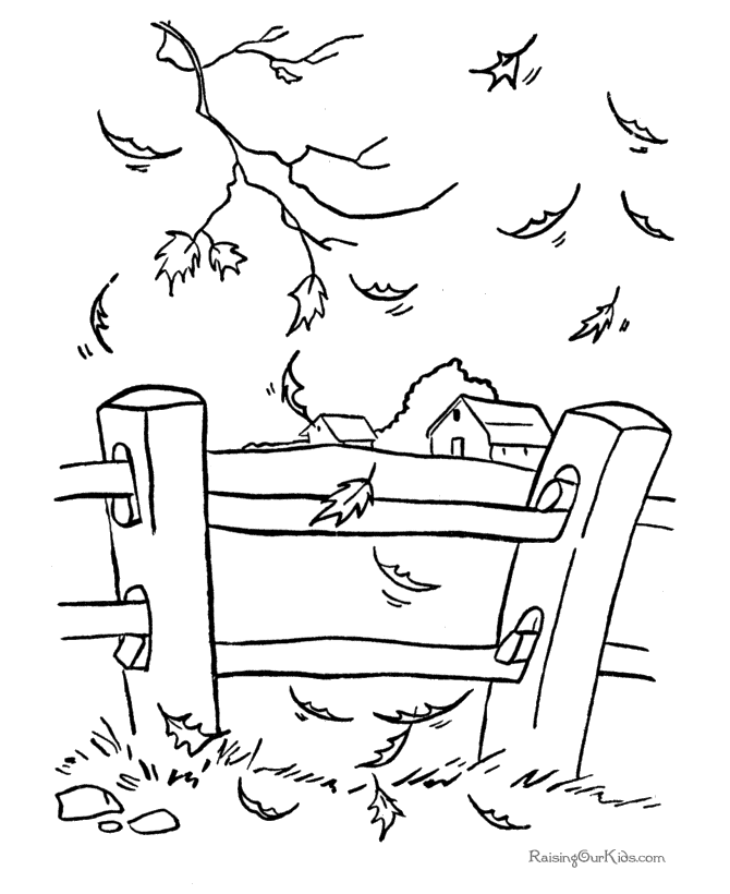 Coloring page: Fall season (Nature) #164146 - Free Printable Coloring Pages