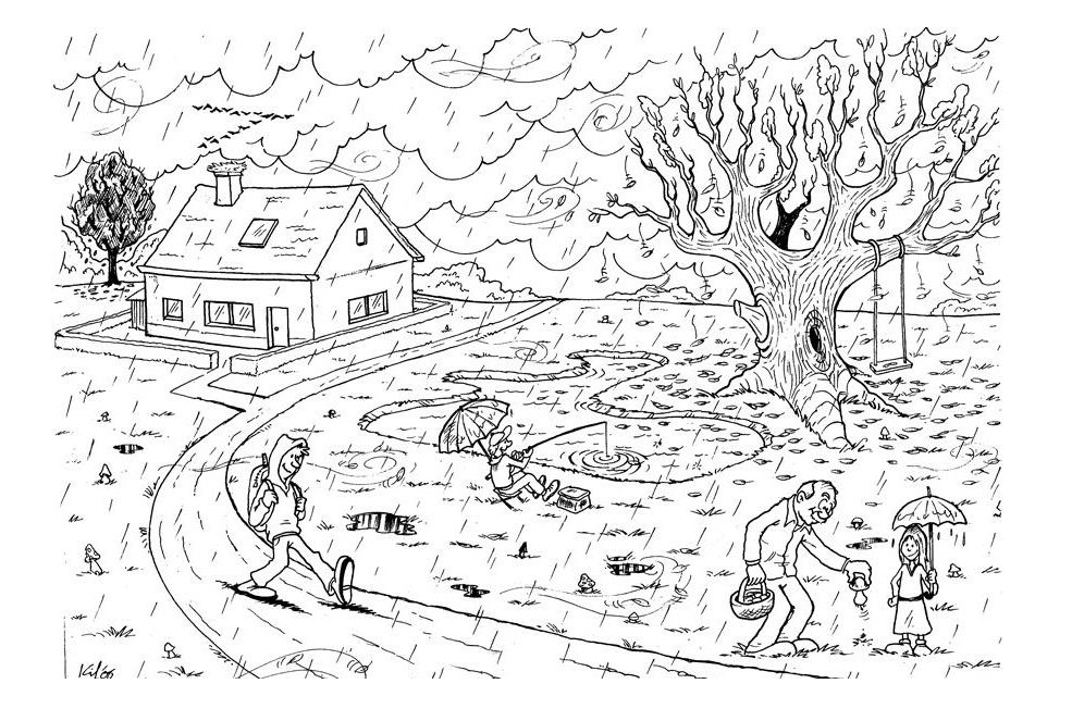 Coloring page: Fall season (Nature) #164162 - Free Printable Coloring Pages