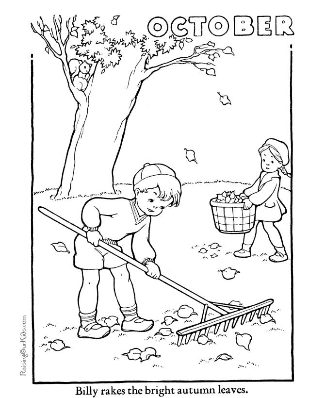 Coloring page: Fall season (Nature) #164166 - Free Printable Coloring Pages