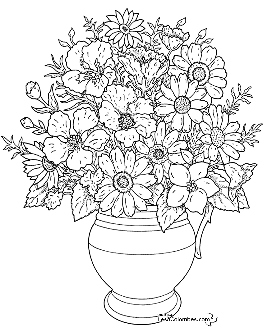 Coloring page: Flowers (Nature) #154981 - Free Printable Coloring Pages