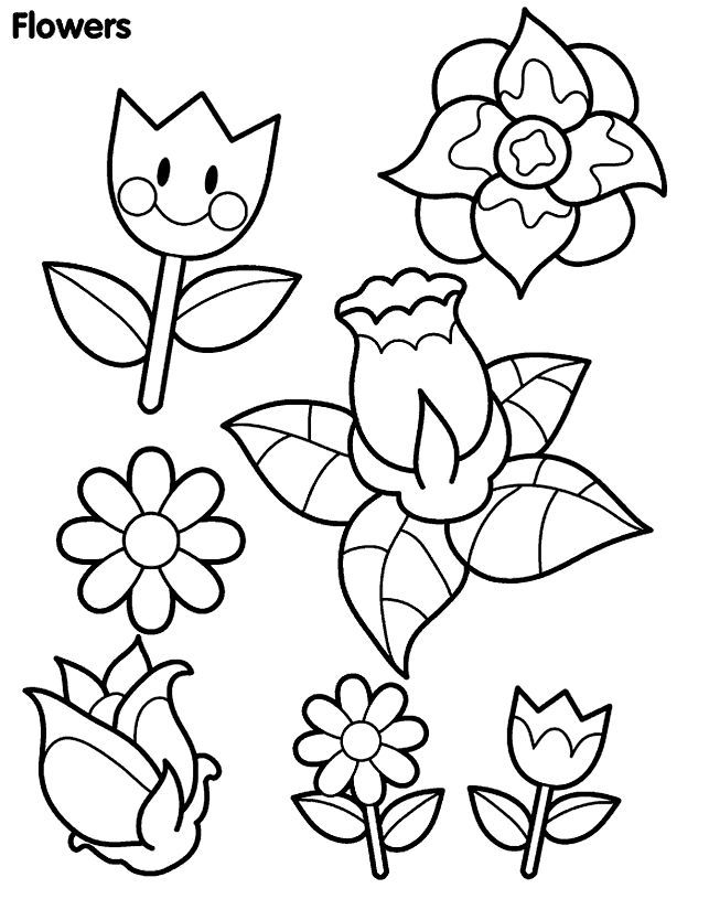 Coloring page: Flowers (Nature) #155009 - Free Printable Coloring Pages