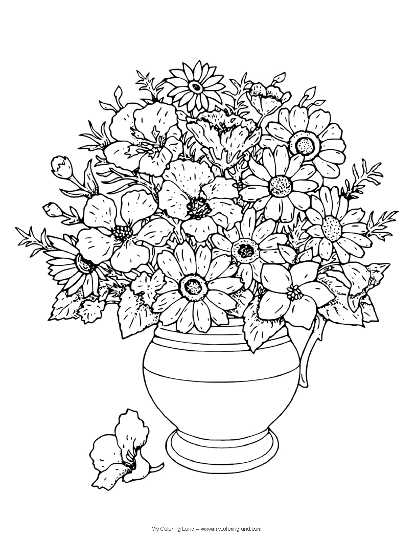 Free Online Coloring Pages Flowers