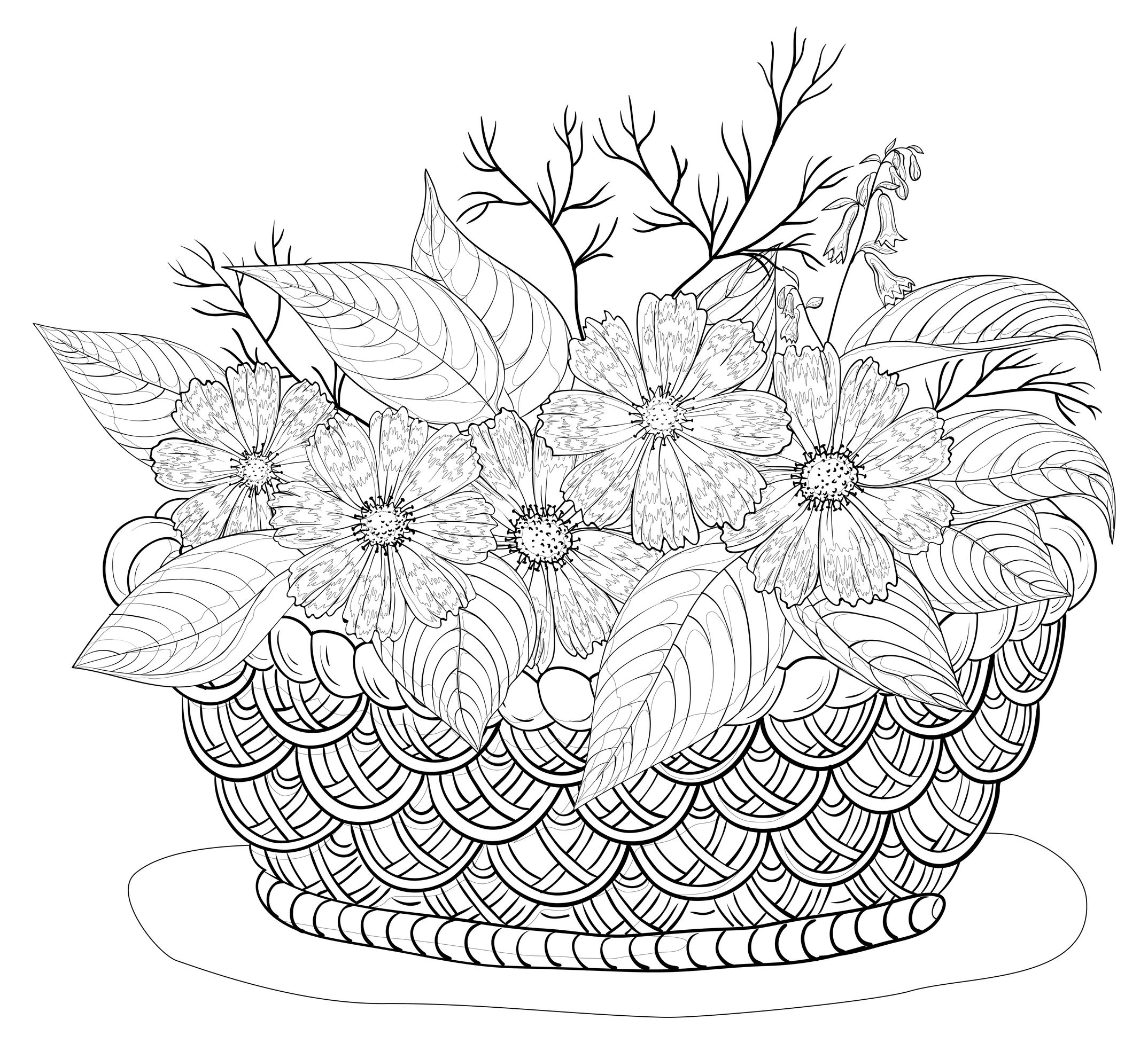 Drawing Flowers #155143 (Nature) – Printable coloring pages