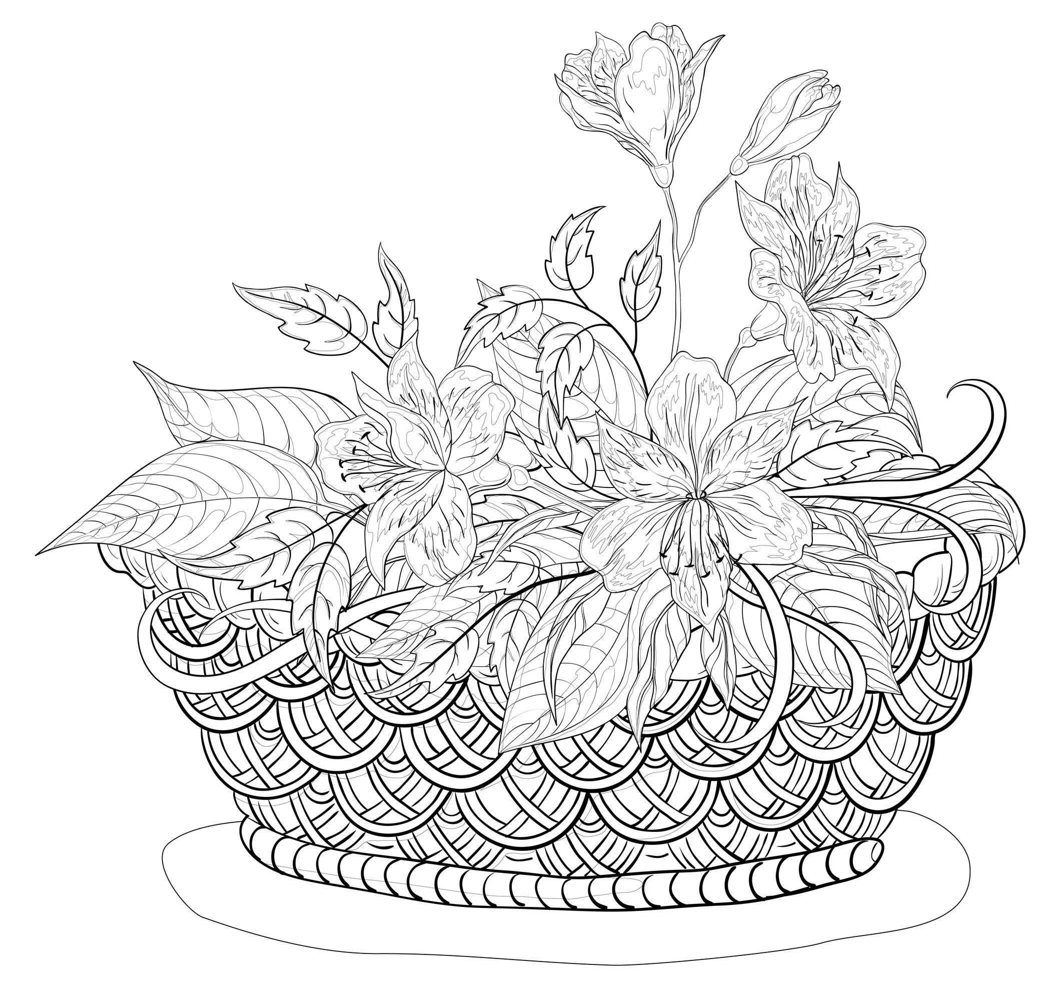 Coloring page: Flowers (Nature) #155184 - Free Printable Coloring Pages