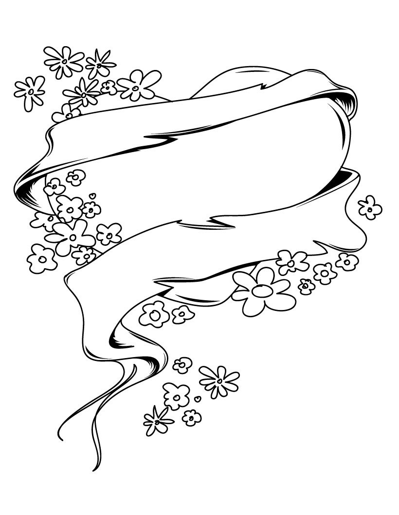 coloring pages of crosses and roses