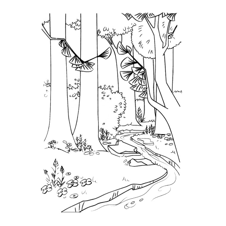 Coloring page: Forest (Nature) #157000 - Free Printable Coloring Pages
