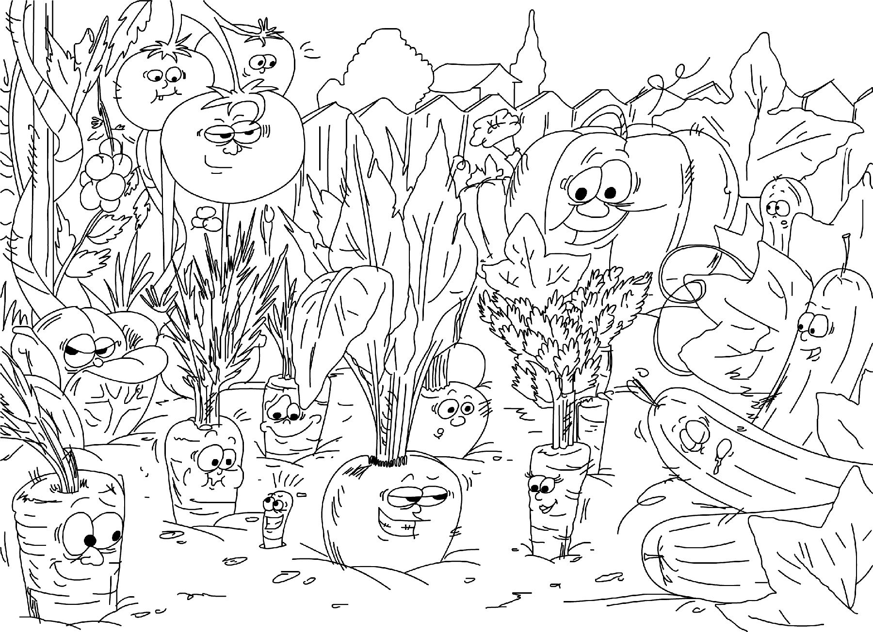 Coloring page: Garden (Nature) #166319 - Free Printable Coloring Pages