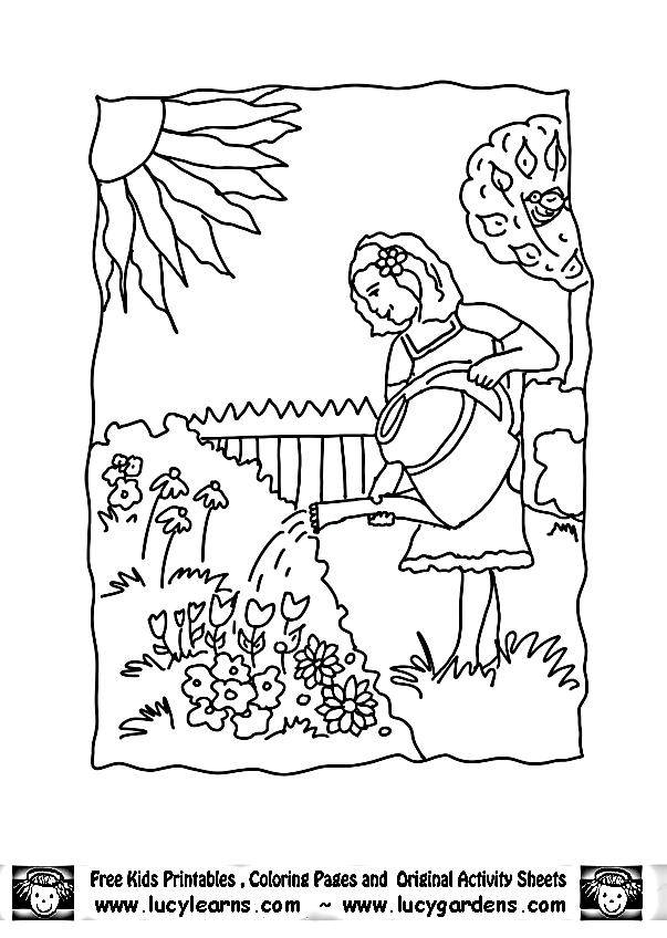 Coloring page: Garden (Nature) #166480 - Free Printable Coloring Pages