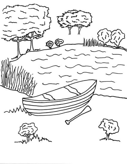 Coloring page: Lake (Nature) #166069 - Free Printable Coloring Pages