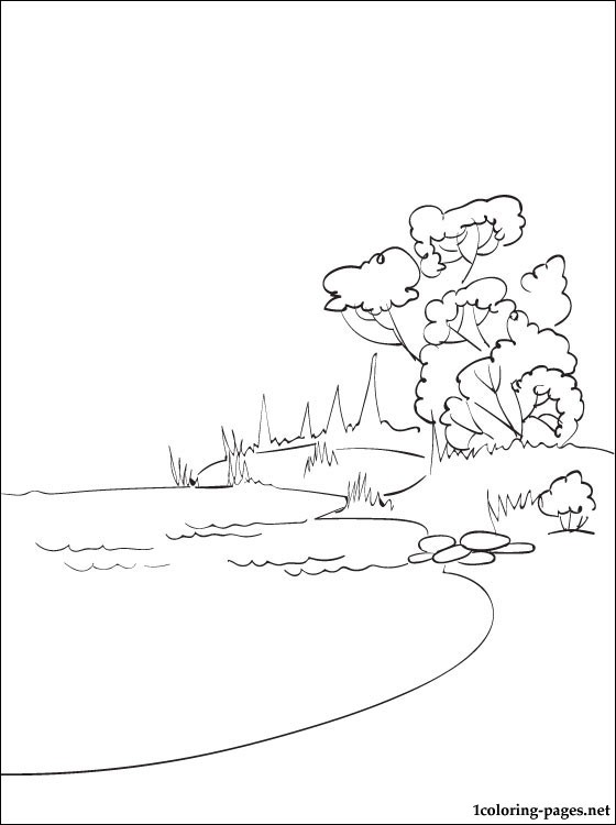Coloring page: Lake (Nature) #166078 - Free Printable Coloring Pages