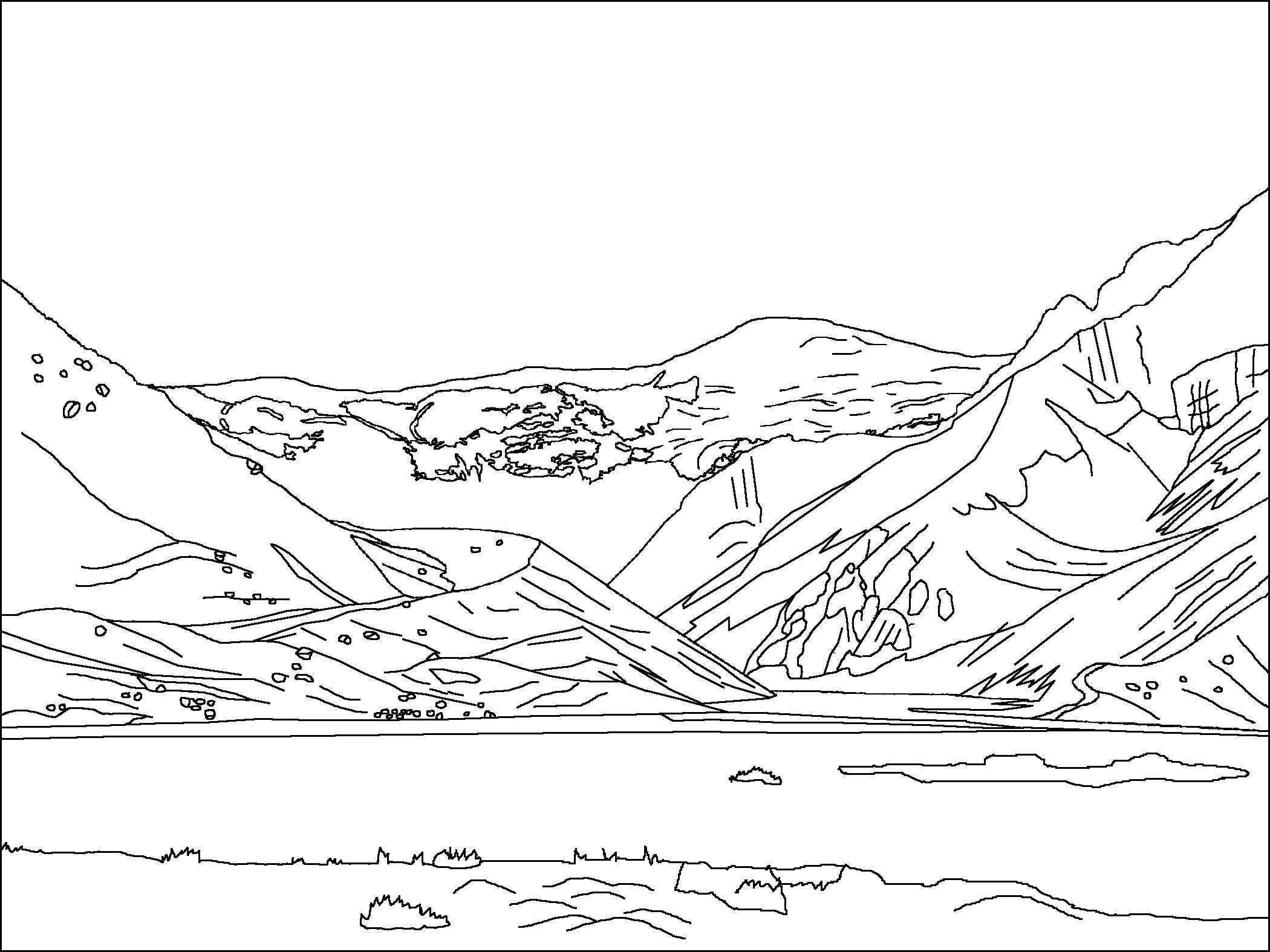 Coloring page: Lake (Nature) #166088 - Free Printable Coloring Pages