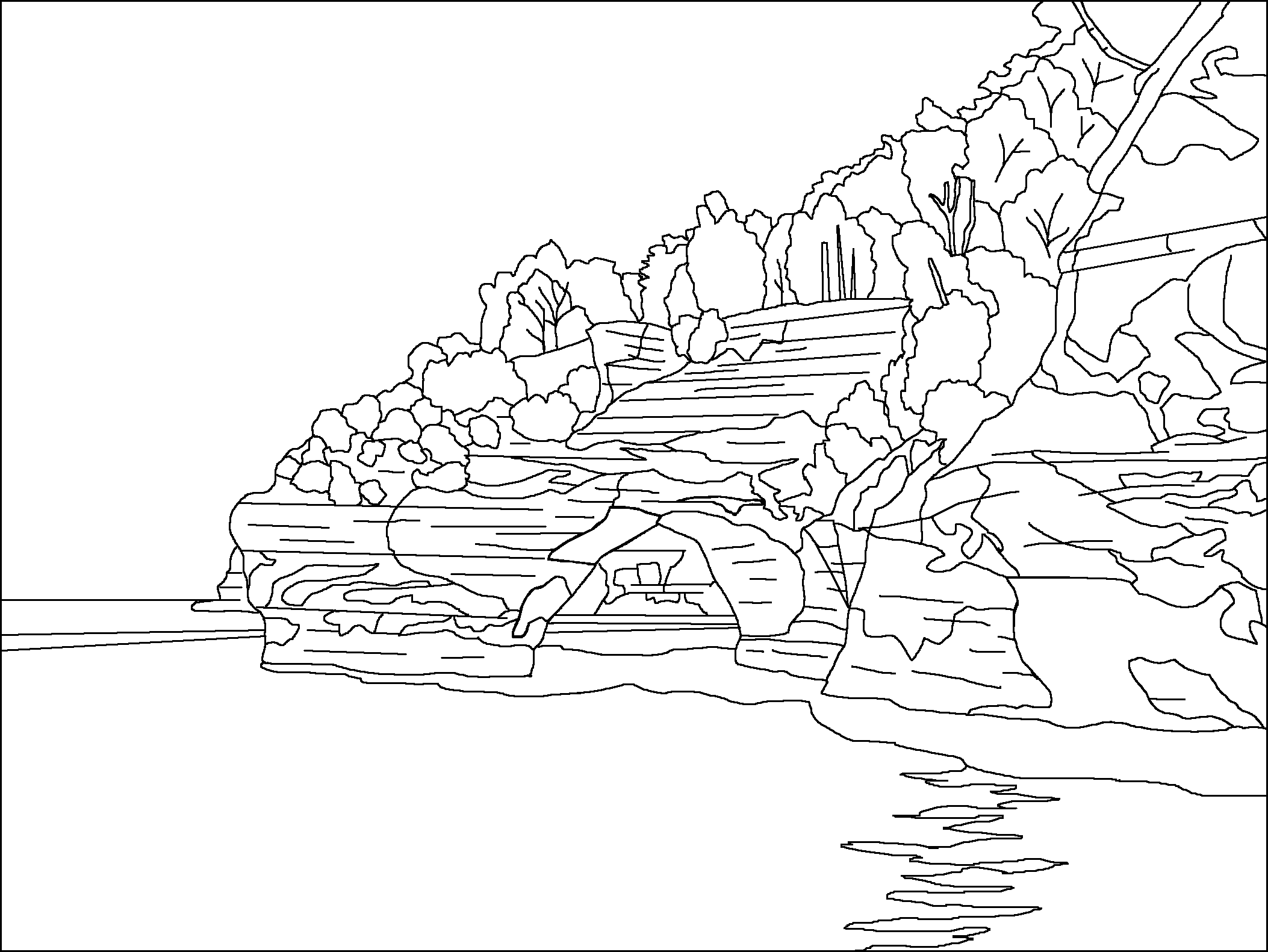 Coloring page: Lake (Nature) #166099 - Free Printable Coloring Pages