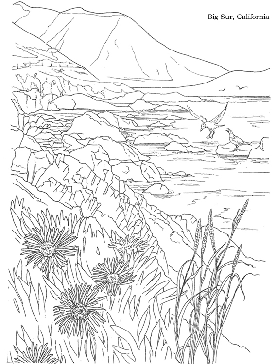 Coloring page: Lake (Nature) #166186 - Free Printable Coloring Pages