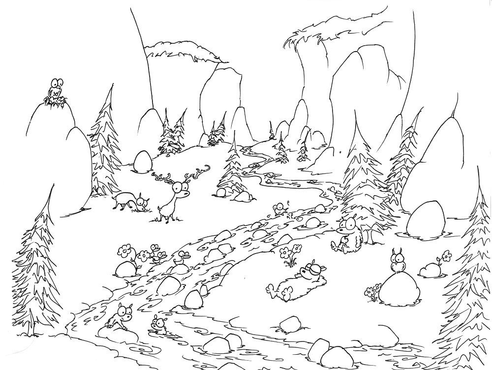 Coloring page: Lake (Nature) #166225 - Free Printable Coloring Pages