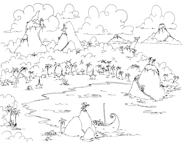 Coloring page: Lake (Nature) #166243 - Free Printable Coloring Pages
