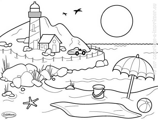 Drawings Landscape (Nature) – Printable coloring pages