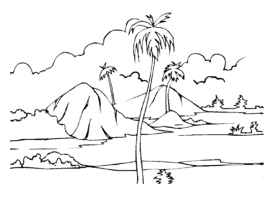 Coloring page: Landscape (Nature) #165872 - Free Printable Coloring Pages