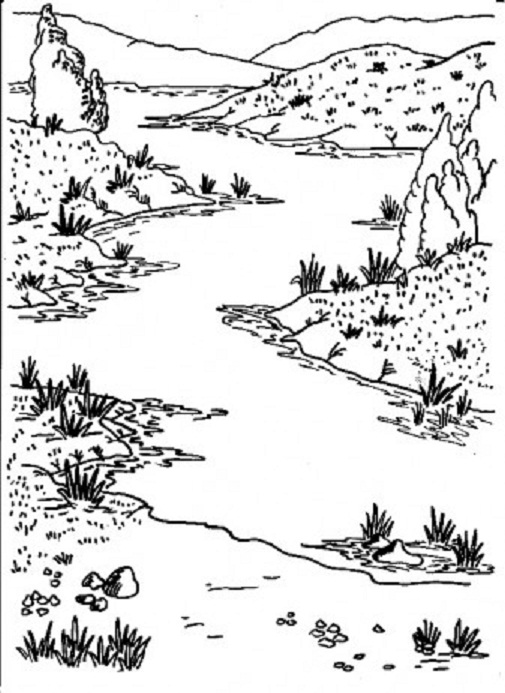 Coloring page: Landscape (Nature) #165938 - Free Printable Coloring Pages