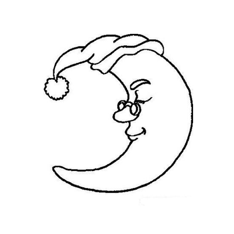 Coloring page: Moon (Nature) #155568 - Free Printable Coloring Pages