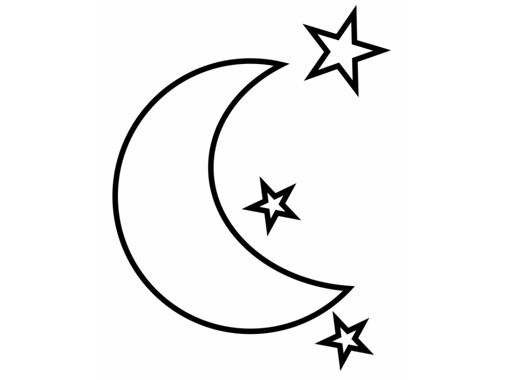 Coloring page: Moon (Nature) #155573 - Free Printable Coloring Pages