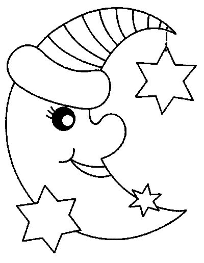 Coloring page: Moon (Nature) #155576 - Free Printable Coloring Pages