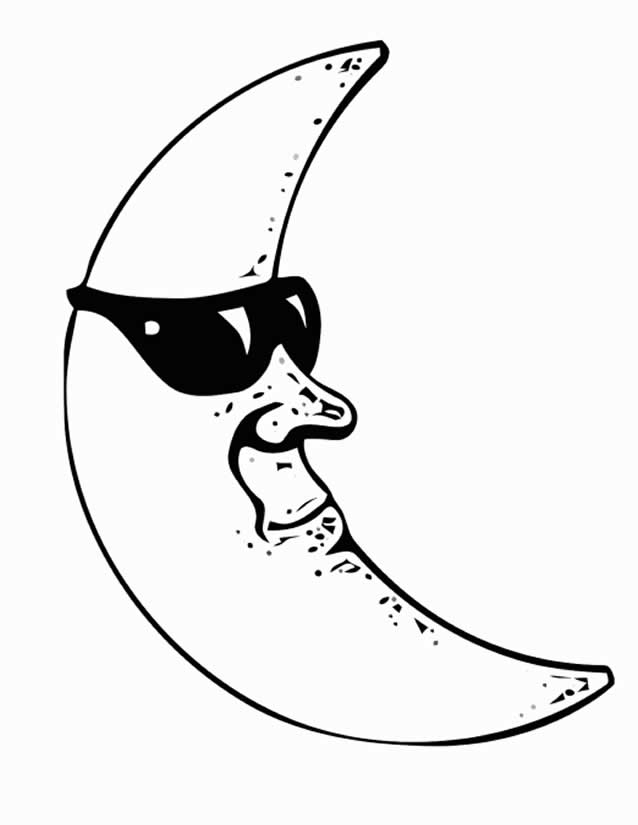 Coloring page: Moon (Nature) #155577 - Free Printable Coloring Pages