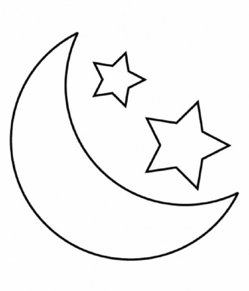 Coloring page: Moon (Nature) #155578 - Free Printable Coloring Pages