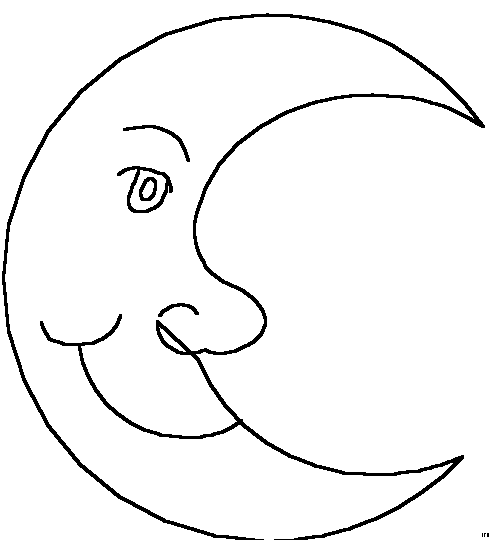 Coloring page: Moon (Nature) #155581 - Free Printable Coloring Pages