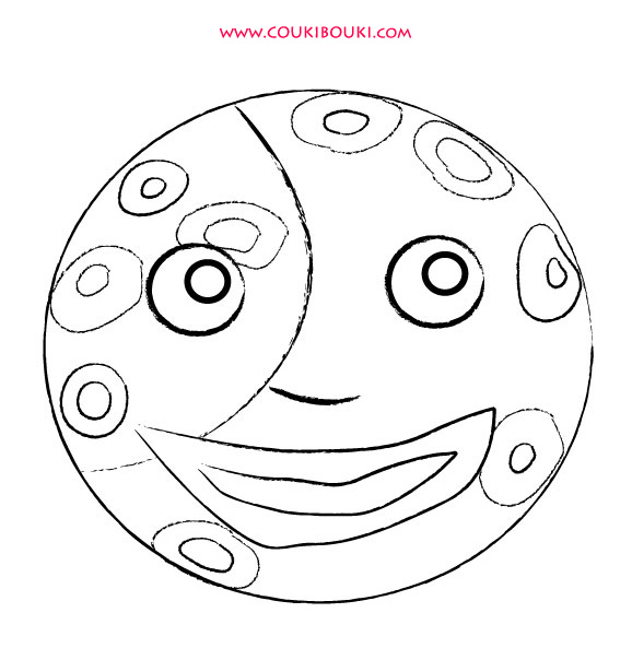 Coloring page: Moon (Nature) #155584 - Free Printable Coloring Pages