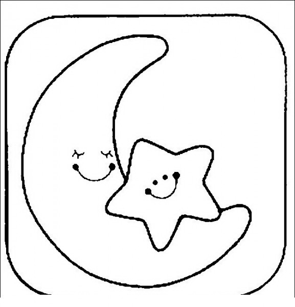 Cute Printable Moon Coloring Pages for Kids
