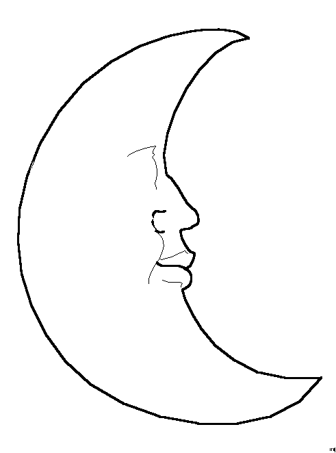 Coloring page: Moon (Nature) #155586 - Free Printable Coloring Pages