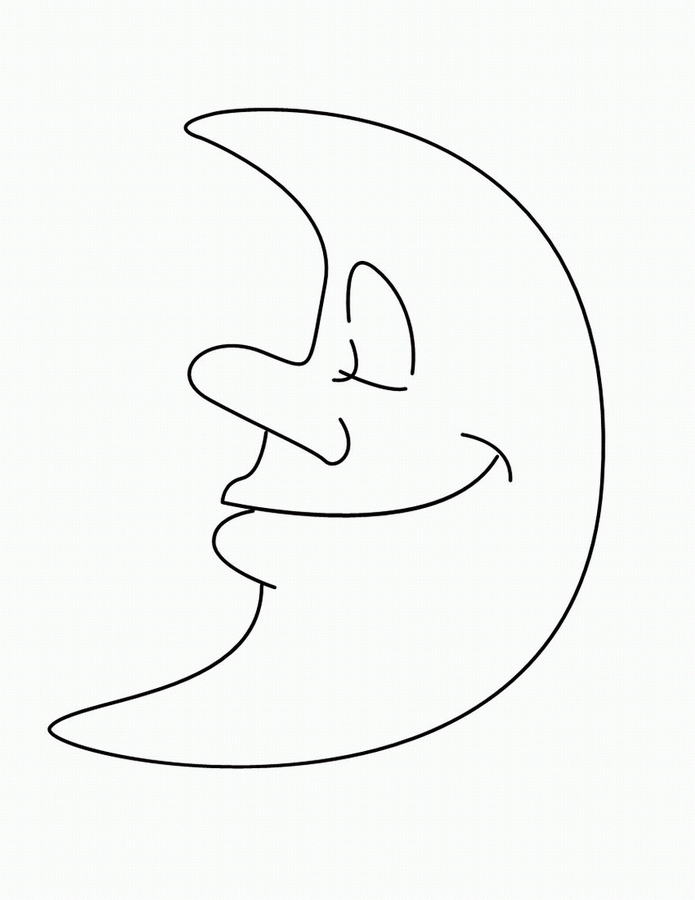 Coloring page: Moon (Nature) #155594 - Free Printable Coloring Pages