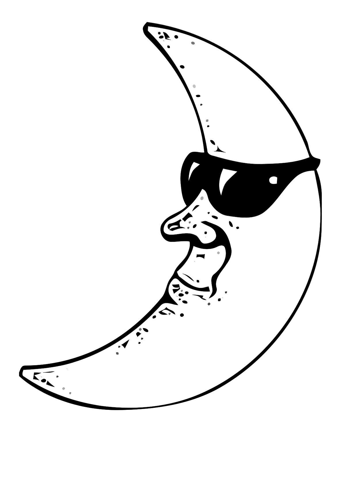 Coloring page: Moon (Nature) #155595 - Free Printable Coloring Pages