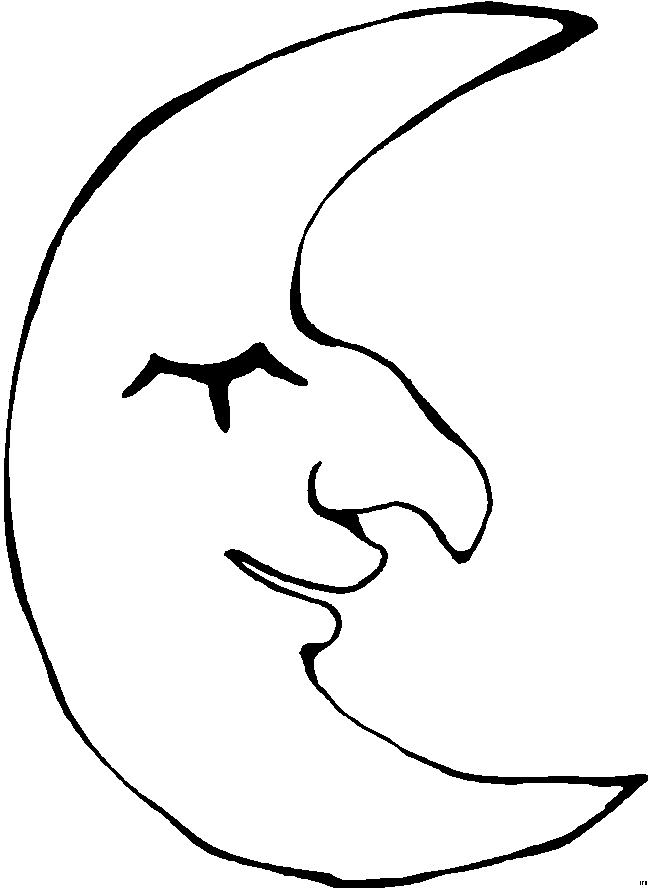 Coloring page: Moon (Nature) #155599 - Free Printable Coloring Pages