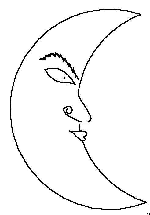 Coloring page: Moon (Nature) #155600 - Free Printable Coloring Pages