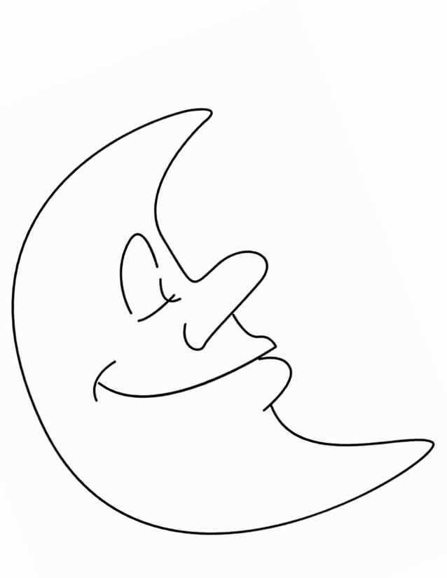 Coloring page: Moon (Nature) #155601 - Free Printable Coloring Pages