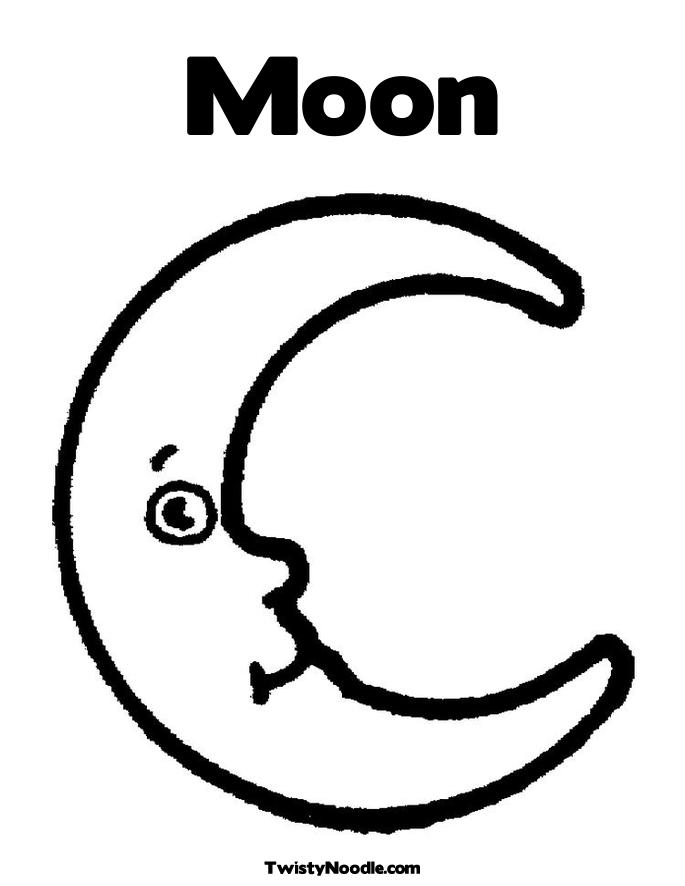 Coloring page: Moon (Nature) #155621 - Free Printable Coloring Pages