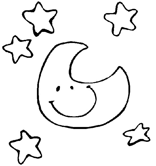 Coloring page: Moon (Nature) #155627 - Free Printable Coloring Pages