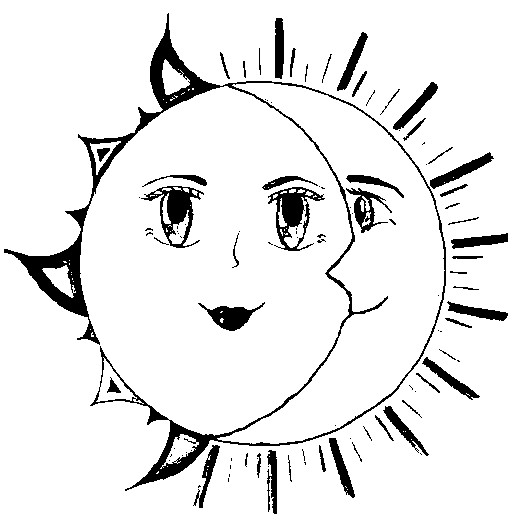 Coloring page: Moon (Nature) #155664 - Free Printable Coloring Pages