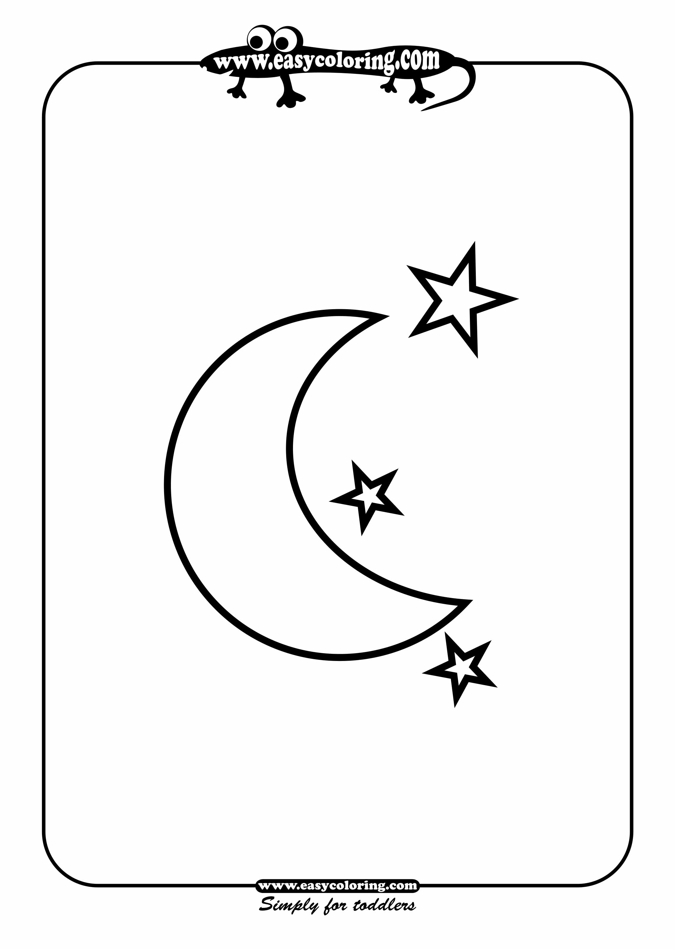 Coloring page: Moon (Nature) #155759 - Free Printable Coloring Pages
