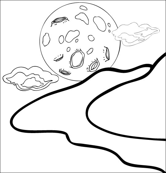 Coloring page: Moon (Nature) #155763 - Free Printable Coloring Pages