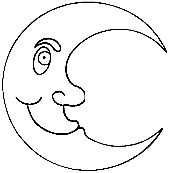 Coloring page: Moon Crescent (Nature) #162645 - Free Printable Coloring Pages